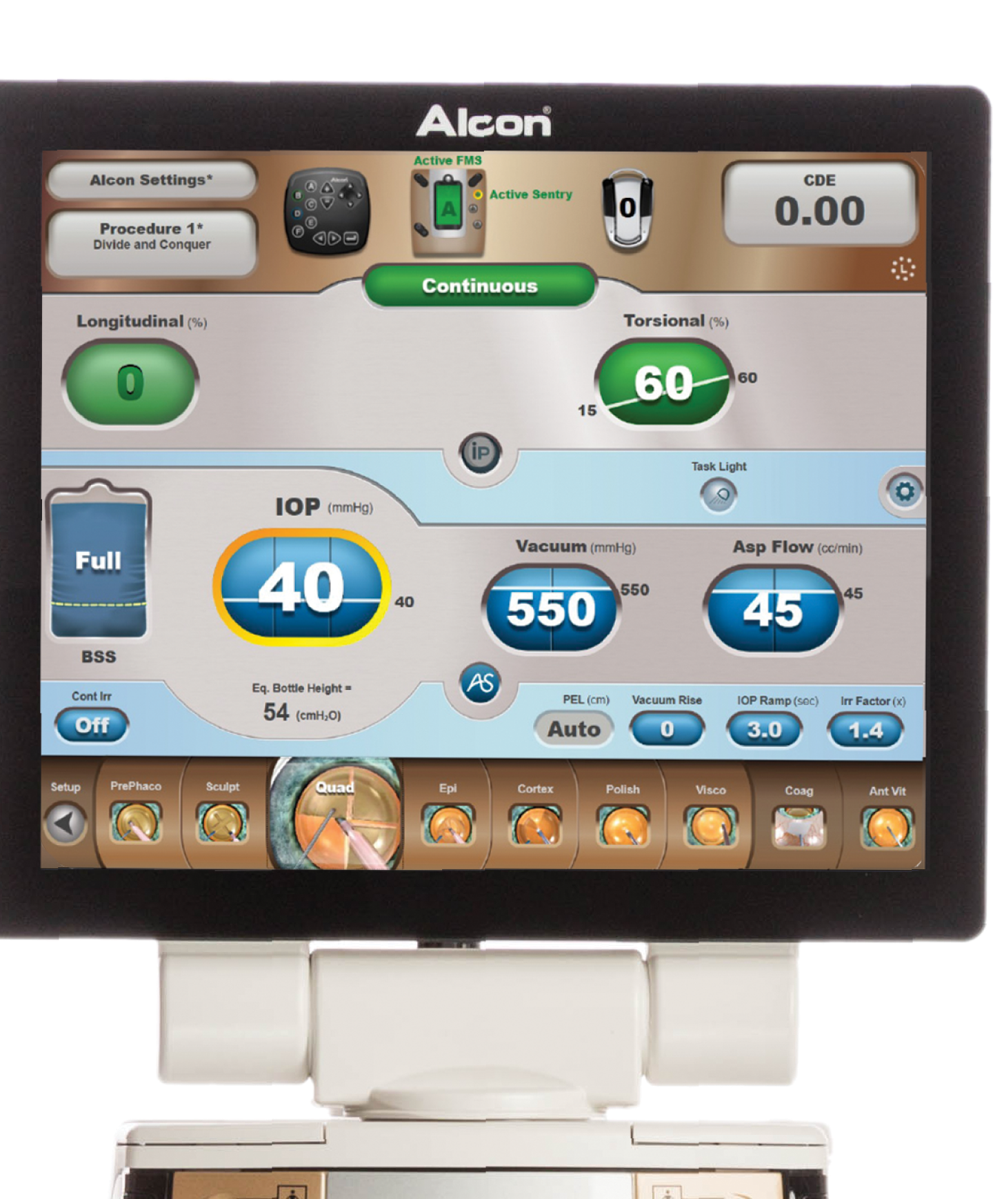 An image of the CENTURION Vision System Graphic User Interface