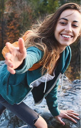 Woman living an active life after LASIK
