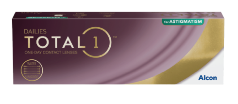 product box for Dailies Total1 for Astigmatism daily contact lenses by Alcon