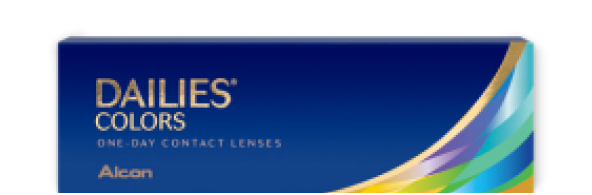 product box for Dailies Colors, color contact lenses by Alcon