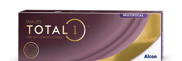product box for Dailies Total1 Multifocal daily contact lenses by Alcon