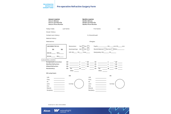 Pre-Op Form