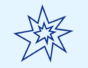 Starburst icon with layered points