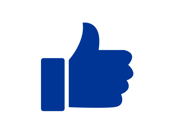 Blue thumb icon