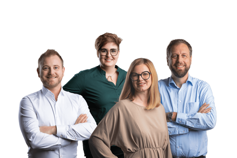 Photo of four people